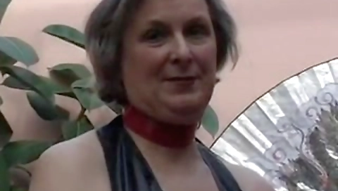 Kinky granny plays with huge sex toys