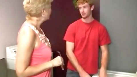 sexy granny sucks young cock