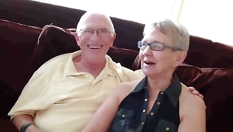 Granny husband invite a junior stud to fuck her
